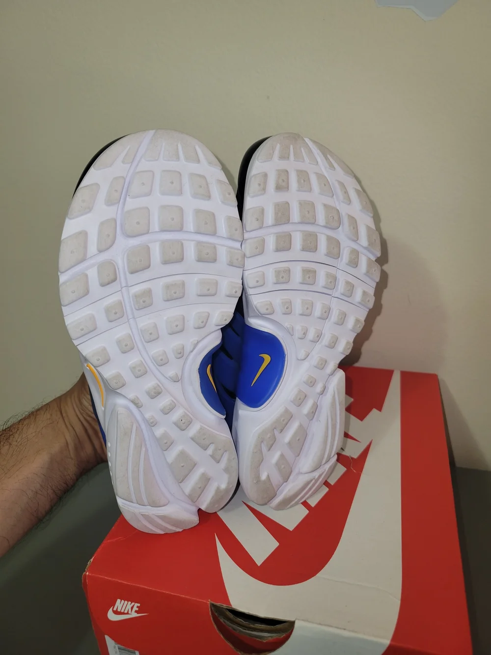 Nike Kids' Black & Royal Blue Presto Shoes with Yellow Accents - Picture 5 of 7